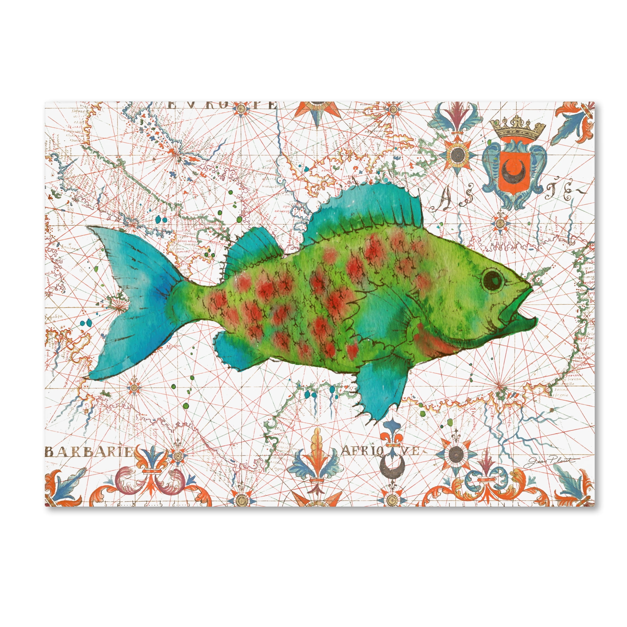 Trademark Fine Art 'Nautical Treasures 1' Canvas Art by Jean Plout
