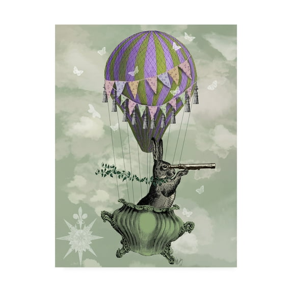 Trademark Fine Art 'Navigating Rabbit' Canvas Art by Fab Funky