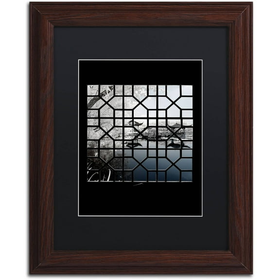 Trademark Fine Art "Navy Blue" Canvas Art by Philippe Hugonnard, Black Matte, Wood Frame