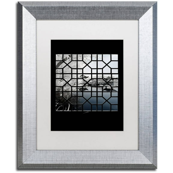 Trademark Fine Art "Navy Blue" Canvas Art by Philippe Hugonnard, White Matte, Silver Frame