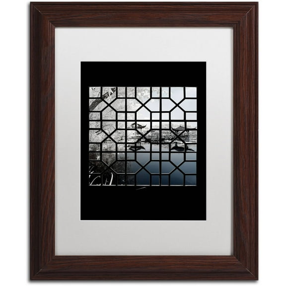 Trademark Fine Art "Navy Blue" Canvas Art by Philippe Hugonnard, White Matte, Wood Frame