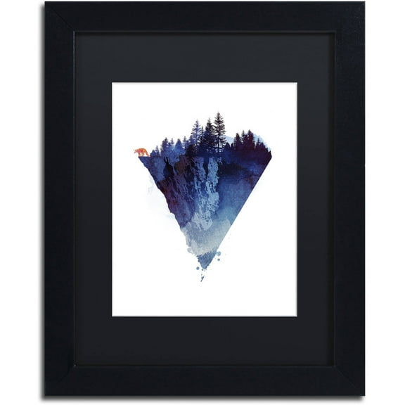 Trademark Fine Art 'Near To The Edge' Canvas Art by Robert Farkas, Black Matte, Black Frame