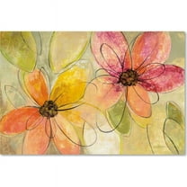 Trademark Fine Art "Neon Floral v2" Canvas Art by Silvia Vassileva