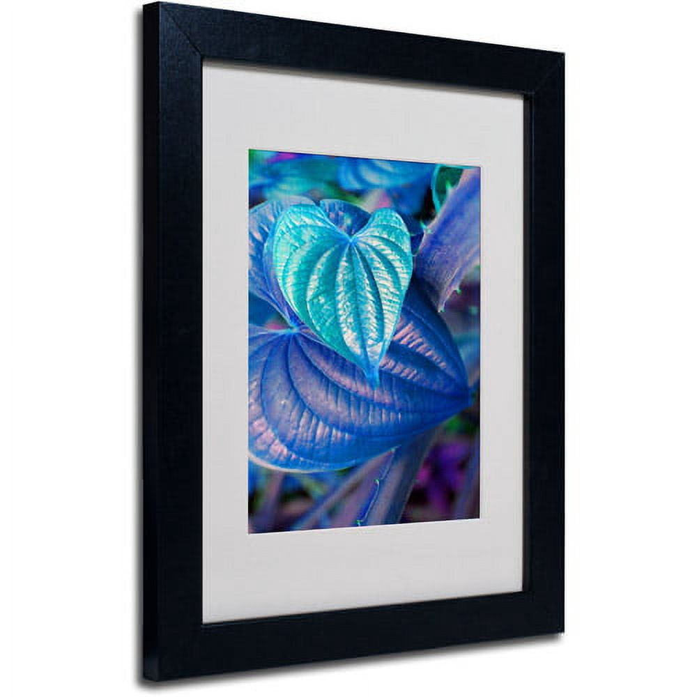 Trademark Fine Art "Neon Hearts" Matted Framed Art by Patty Tuggle, Black Frame