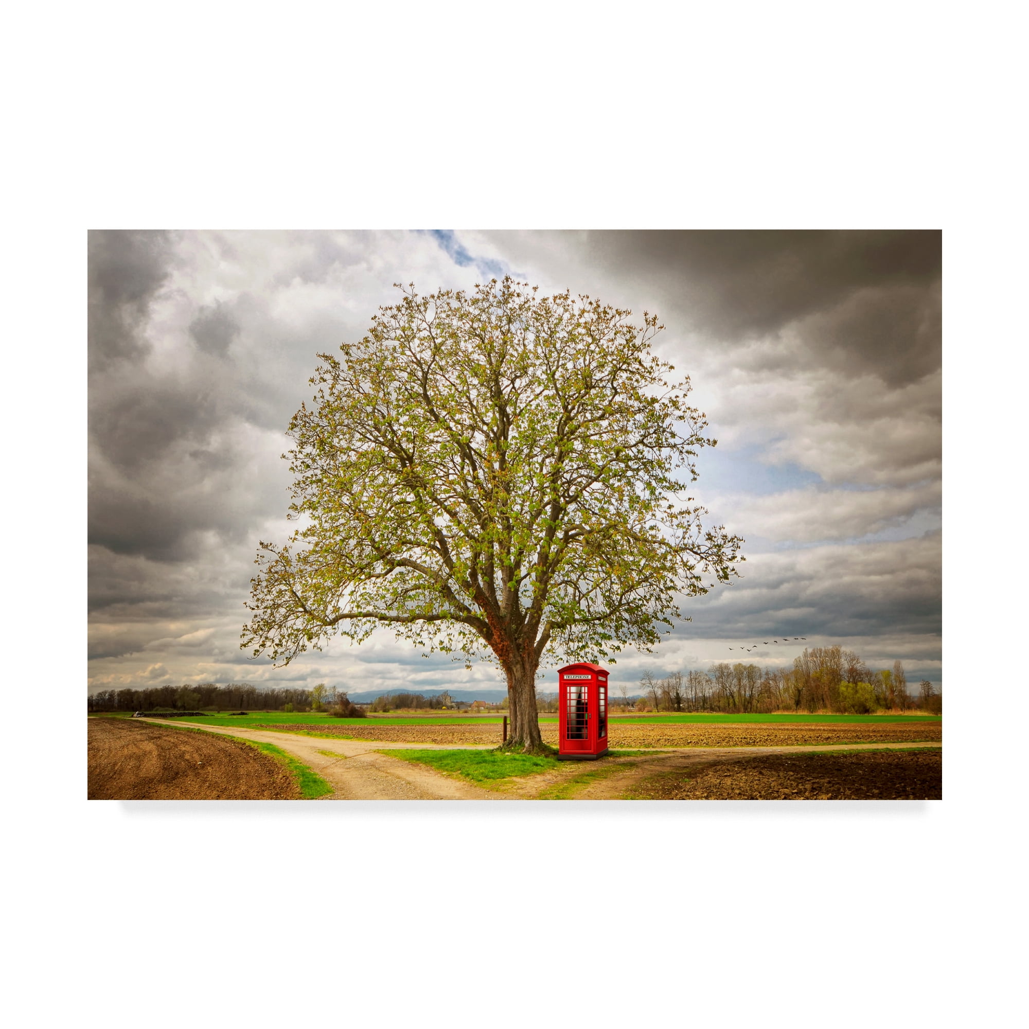 Trademark Fine Art 'Never Alone Phone Booth' Canvas Art by Philippe Sainte-Laudy