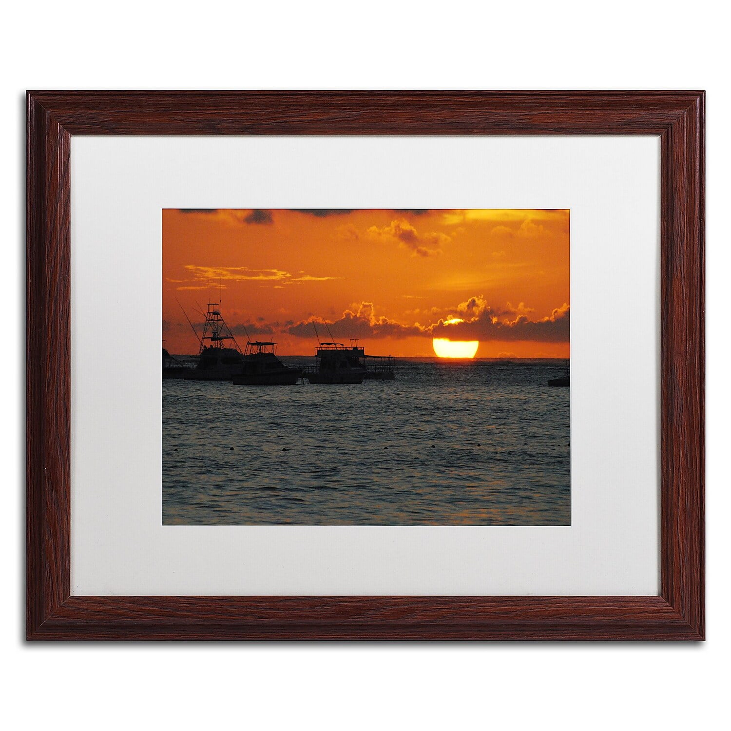 Trademark Fine Art "Never Distant" Canvas Art by Monica Mize, White Matte, Wood Frame
