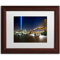 Trademark Fine Art "Never Forget" Canvas Art by David Ayash White Matte, Wood Frame
