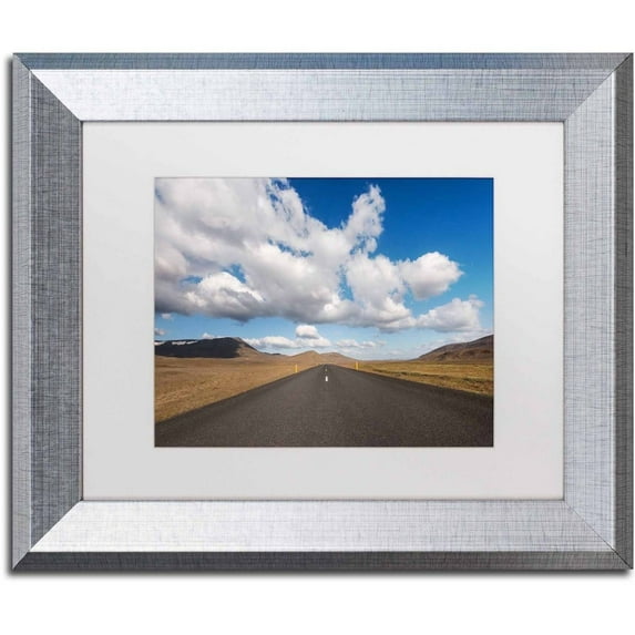 Trademark Fine Art 'Never-ending Land' Canvas Art by Philippe Sainte-Laudy, White Matte, Silver Frame
