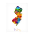 thumbnail image 1 of Trademark Fine Art Michael Tompsett New Jersey Map Canvas Wall Art - 14x19, 1 of 5
