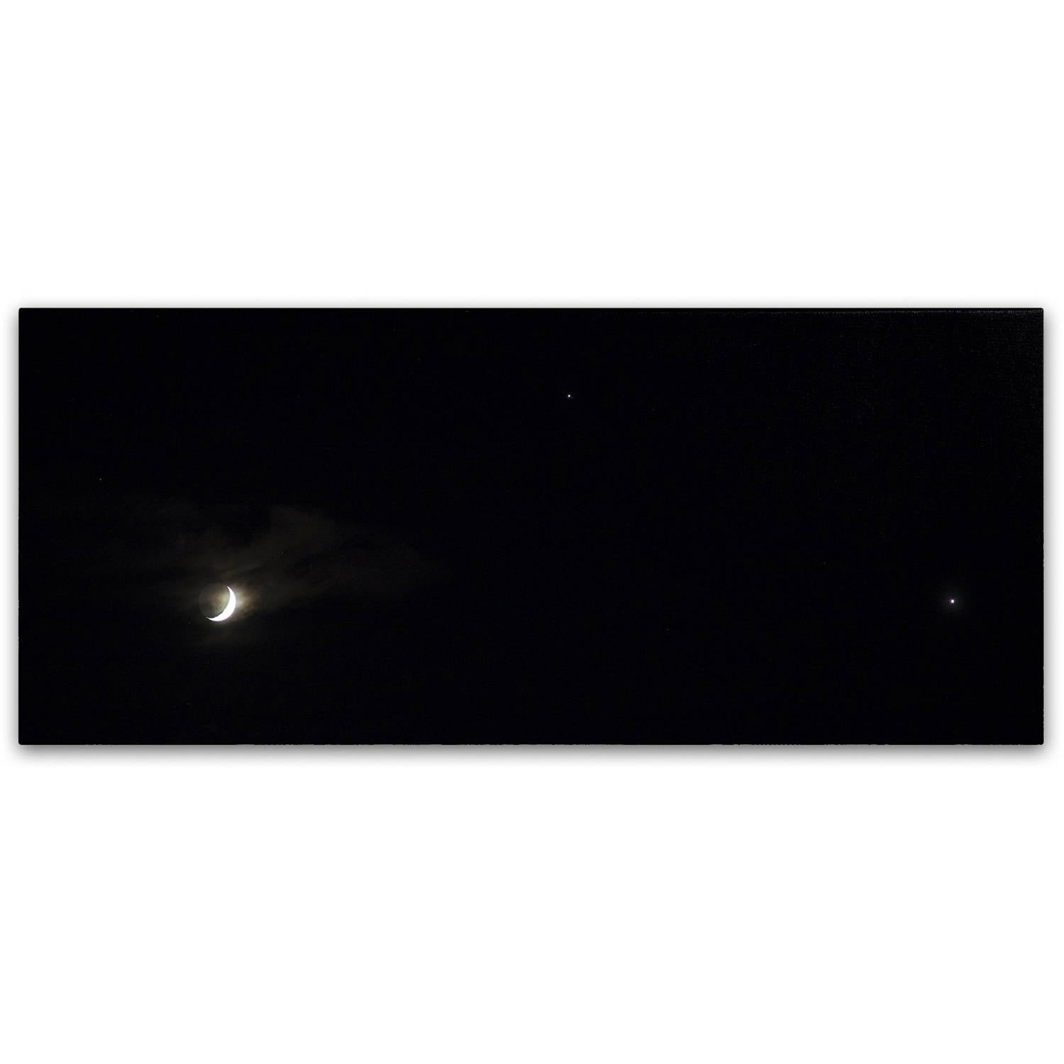 Trademark Fine Art "New Moon, Venus, Jupiter and More" Canvas Art by Kurt Shaffer