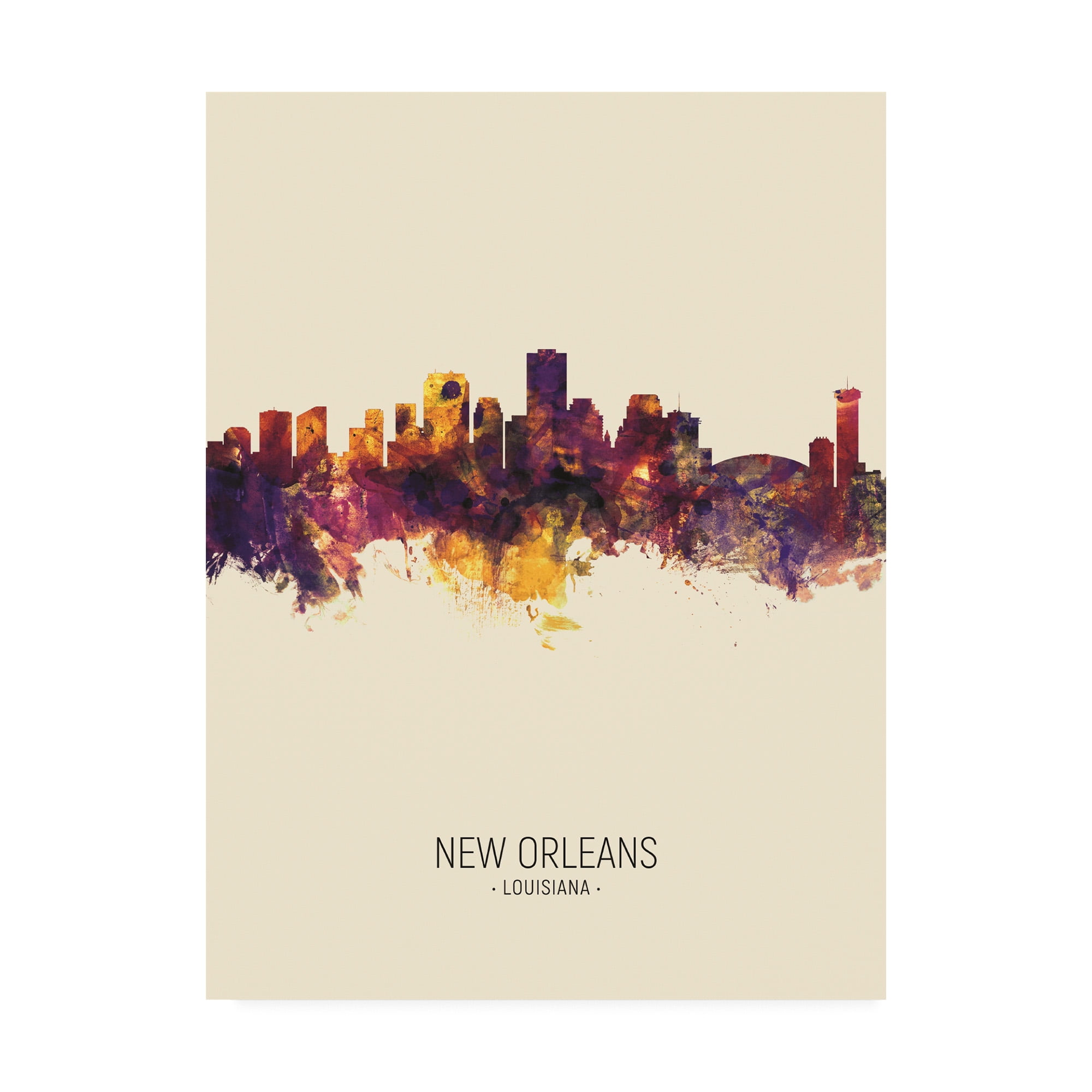 Trademark Fine Art 'New Orleans Louisiana Skyline Portrait III' Canvas Art by Michael Tompsett