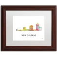 thumbnail image 1 of Trademark Fine Art 'New Orleans Louisiana Skyline WB-1' Canvas Art by Marlene Watson, White Matte, Wood Frame, 1 of 4