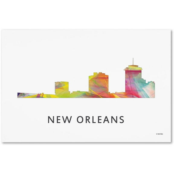 Trademark Fine Art 'New Orleans Louisiana Skyline WB-1' Canvas Art by Marlene Watson