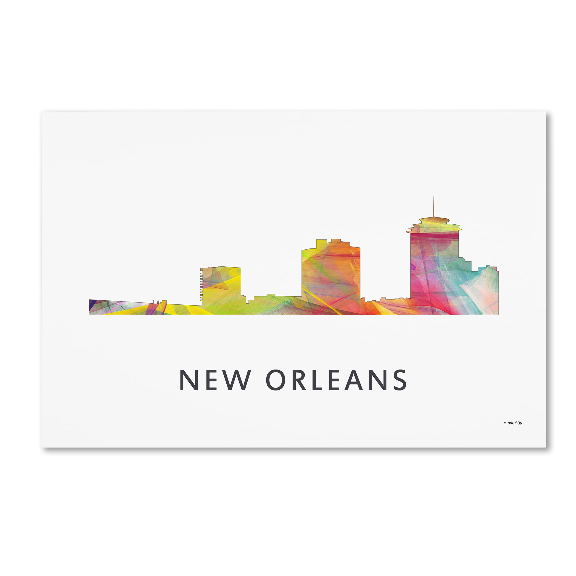 Trademark Fine Art 'New Orleans Louisiana Skyline WB-1' Canvas Art by Marlene Watson