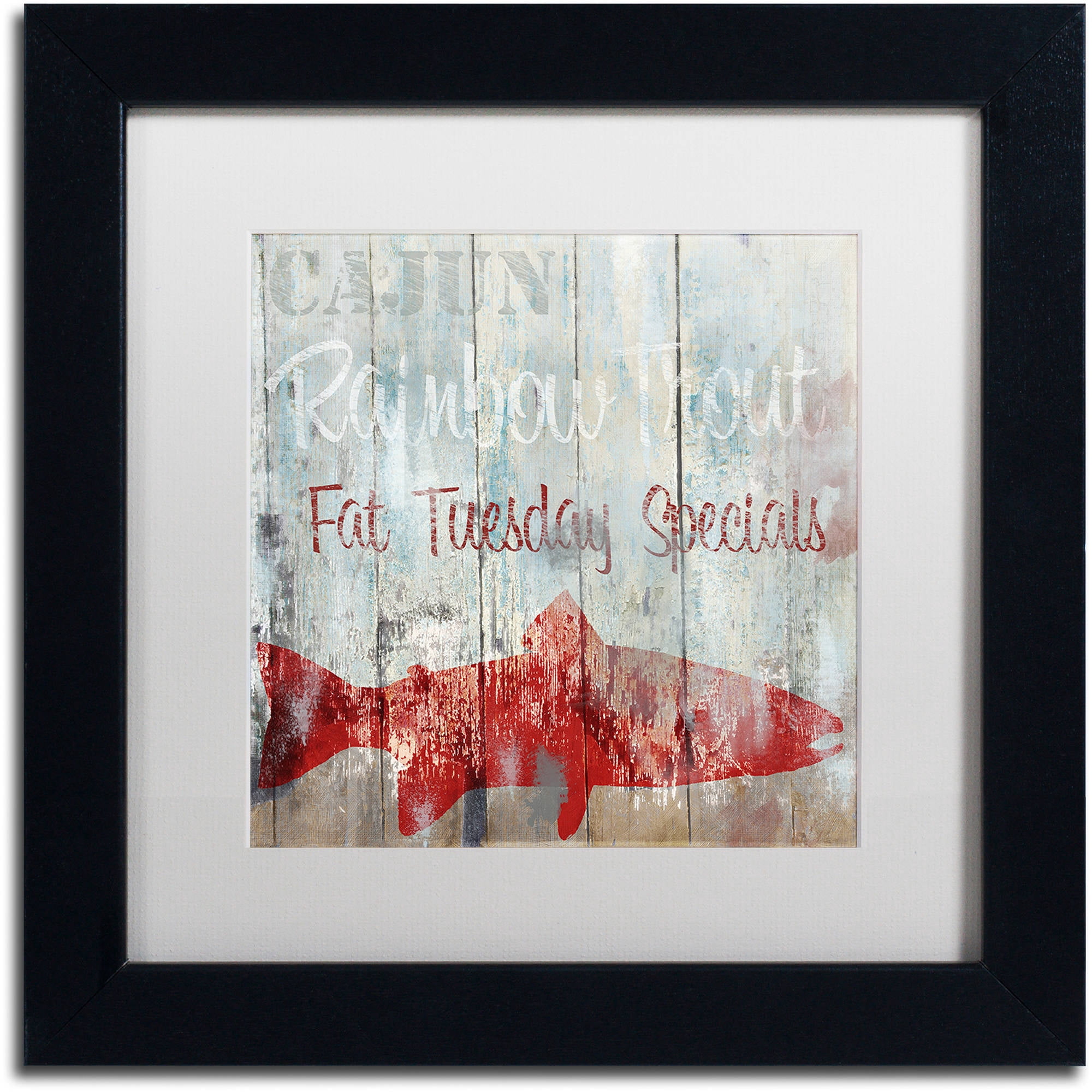 Trademark Fine Art "New Orleans Seafood III" Canvas Art by Color Bakery White Matte, Black Frame