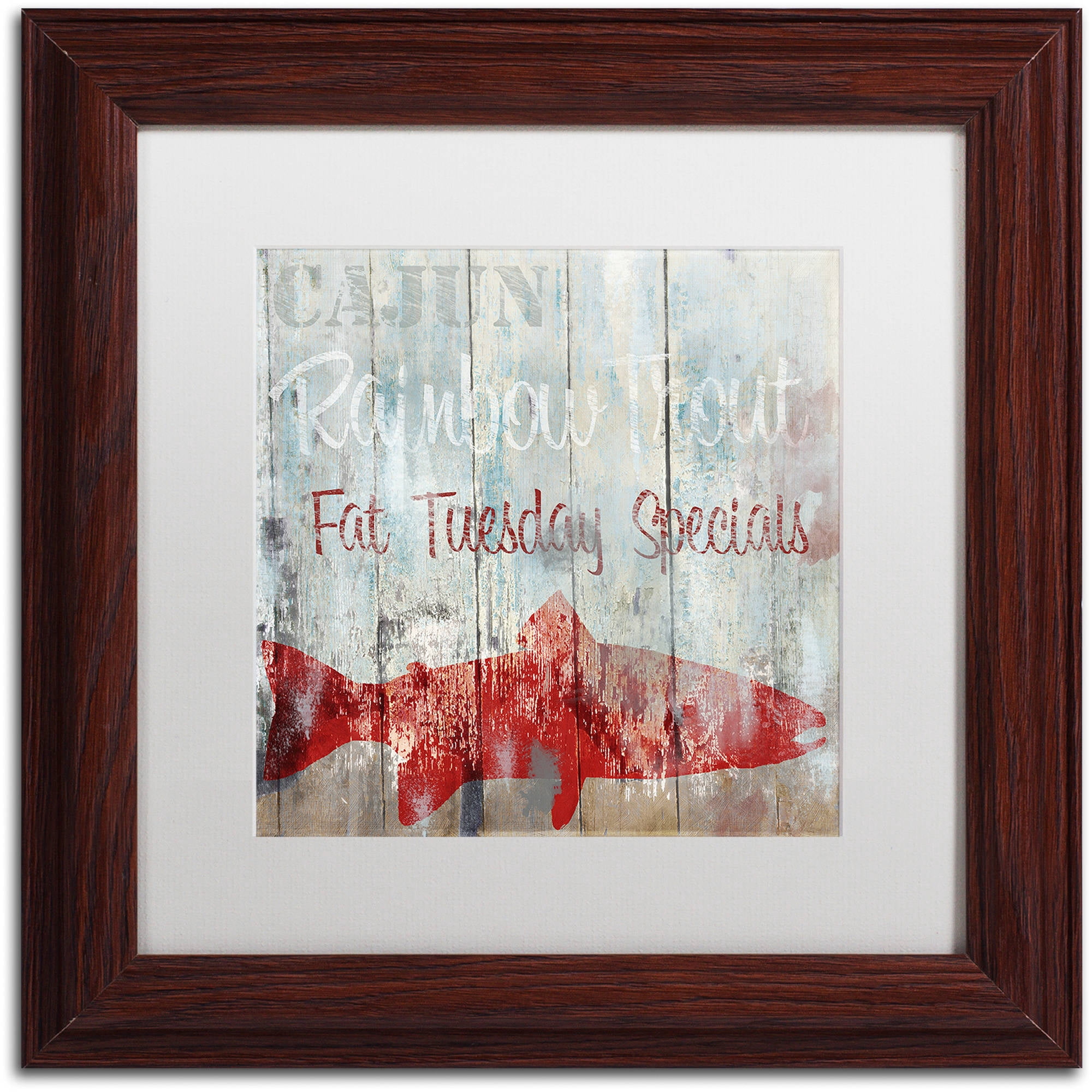Trademark Fine Art "New Orleans Seafood III" Canvas Art by Color Bakery White Matte, Wood Frame