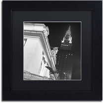 Trademark Fine Art "New York 003" Canvas Art by Moises Levy Black Matte, Black Frame