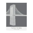 thumbnail image 1 of Trademark Fine Art 'New York Brooklyn Bridge Monochrome' Canvas Art by Fab Funky, 1 of 3