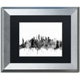 thumbnail image 1 of Trademark Fine Art "New York City Skyline B&W" Canvas Art by Michael Tompsett, Black Matte, Silver Frame, 1 of 4