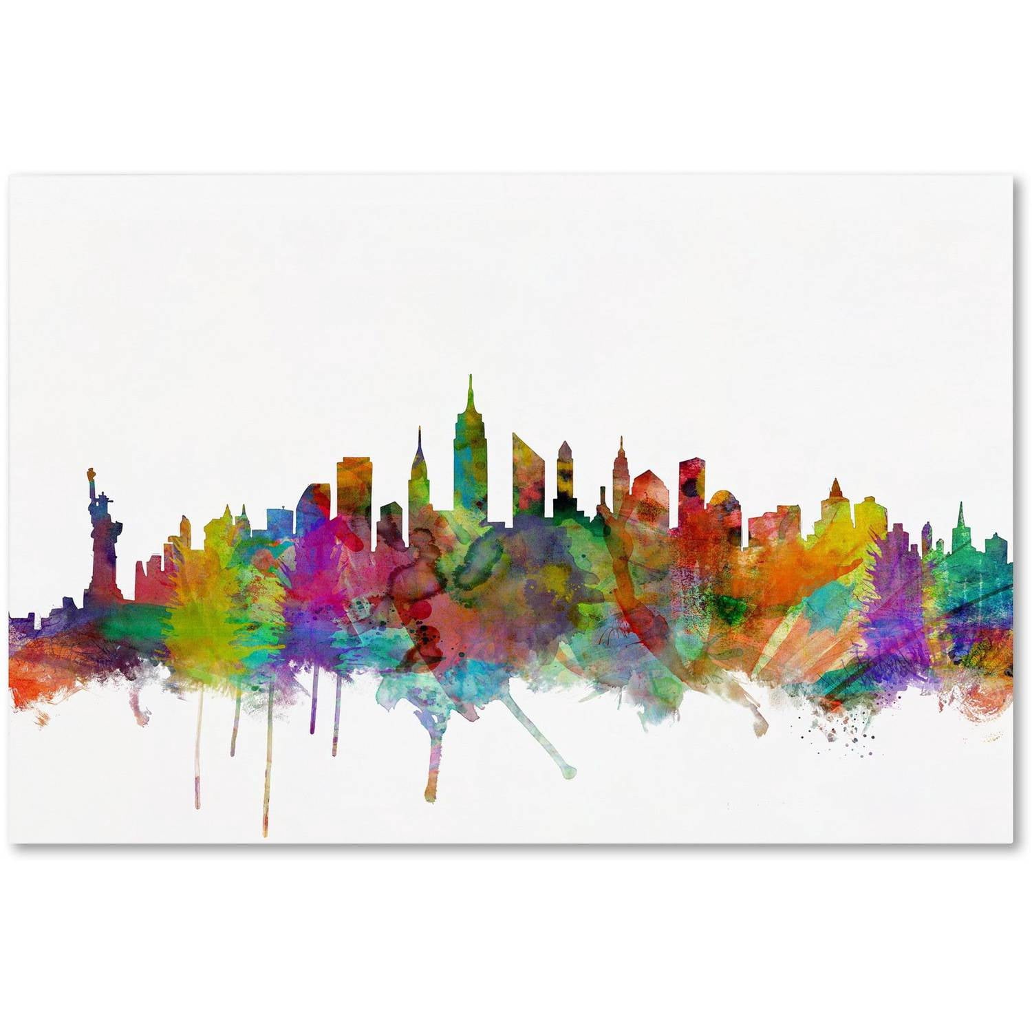 Trademark Fine Art "New York City Skyline" Canvas Art by Michael Tompsett