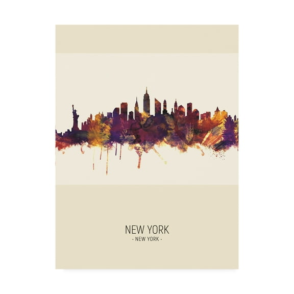 Trademark Fine Art 'New York City Skyline Portrait III' Canvas Art by Michael Tompsett