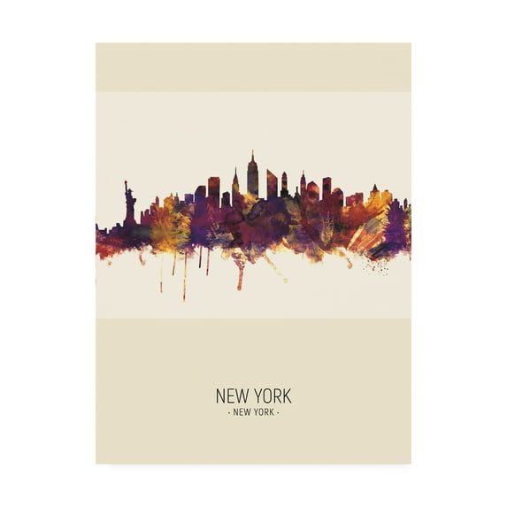 Trademark Fine Art 'New York City Skyline Portrait III' Canvas Art by Michael Tompsett