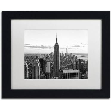 Trademark Fine Art "New York Cityscape" Canvas Art by Philippe Hugonnard, White Matte, Black Frame