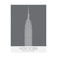 thumbnail image 1 of Trademark Fine Art 'New York Empire State Building Monochrome' Canvas Art by Fab Funky, 1 of 3