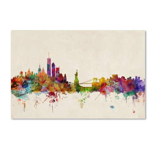 Trademark Fine Art "New York, New York" Canvas Art by Michael Tompsett
