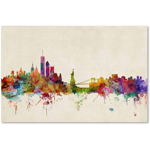 Colorful New York Cityscape Canvas Art in 30" x 47"