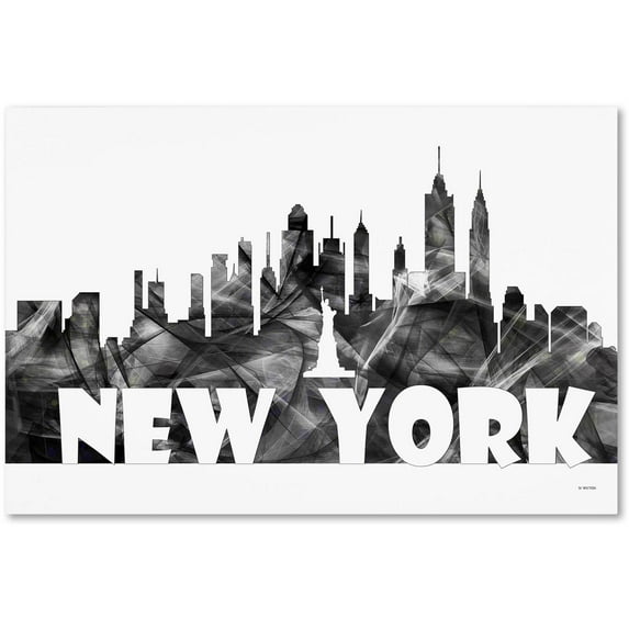 Trademark Fine Art 'New York New York Skyline BG-2' Canvas Art by Marlene Watson