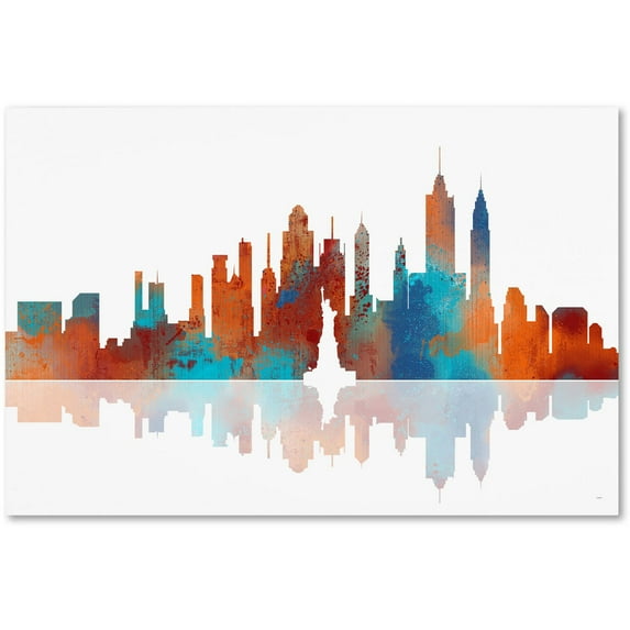 Trademark Fine Art "New York New York Skyline" Canvas Art by Marlene Watson