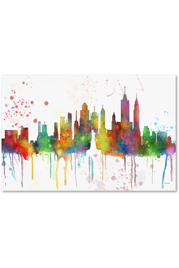 "New York New York Skyline Mclr-1" Canvas Art by Marlene Watson