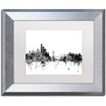 thumbnail image 1 of Trademark Fine Art "New York Skyline B&W" Canvas Art by Michael Tompsett, White Matte, Silver Frame, 1 of 4