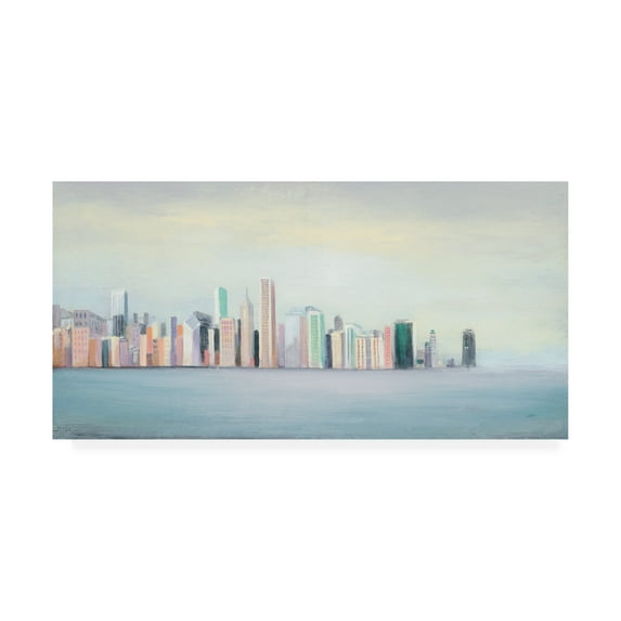 Trademark Fine Art 'New York Skyline Blue Crop' Canvas Art by Julia Purinton