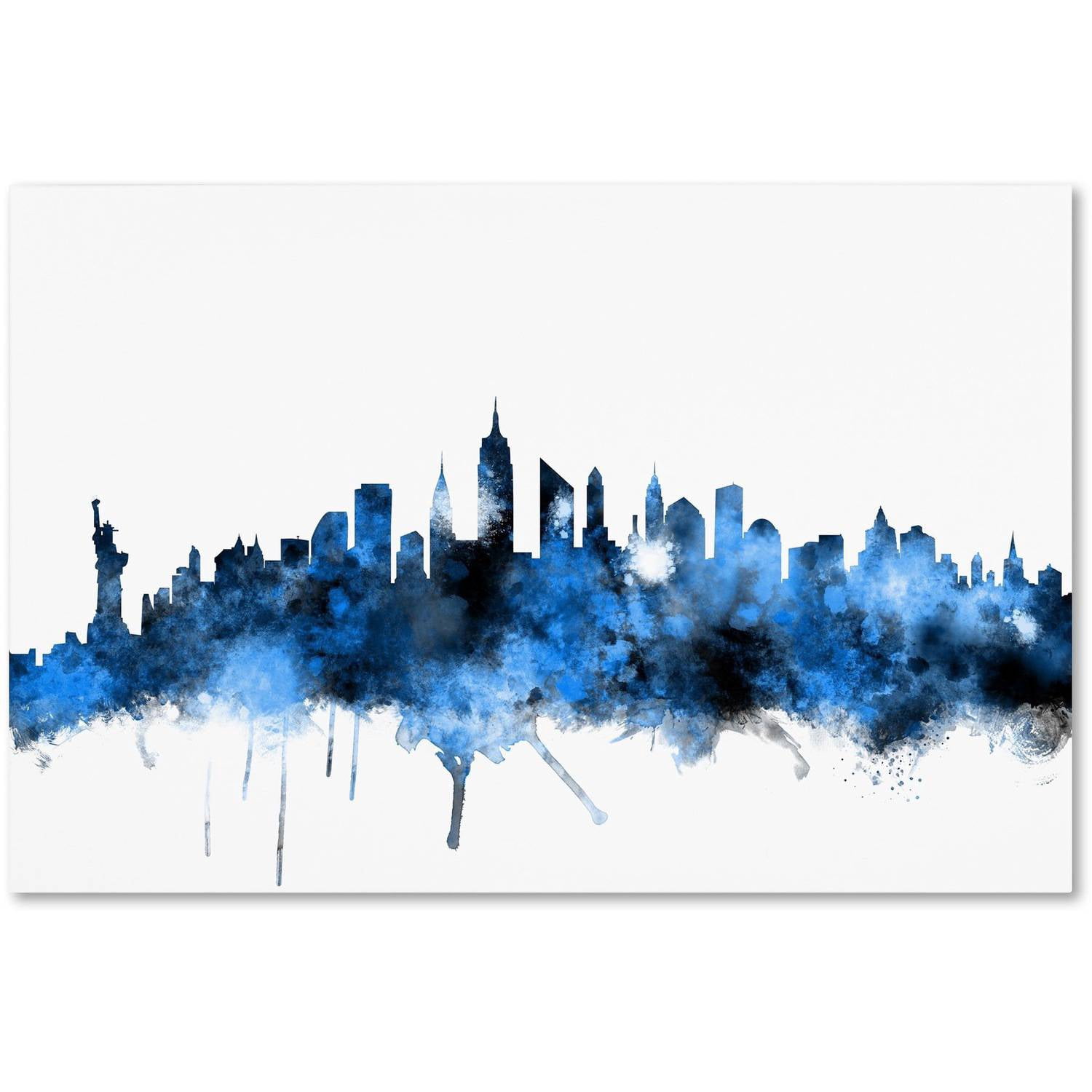 Trademark Fine Art "New York Skyline II" Canvas Art by Michael Tompsett