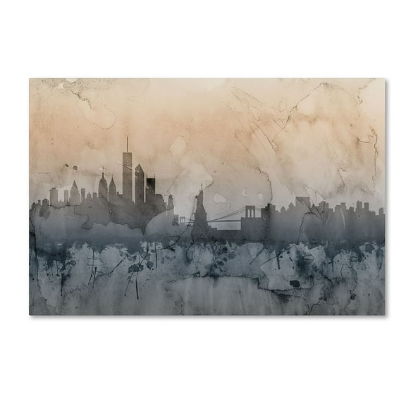 Trademark Fine Art "New York Skyline VI" Canvas Art by Michael Tompsett