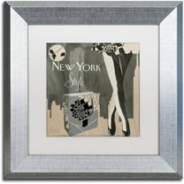 Trademark Fine Art "New York Style II" Canvas Art by Color Bakery White Matte, Silver Frame