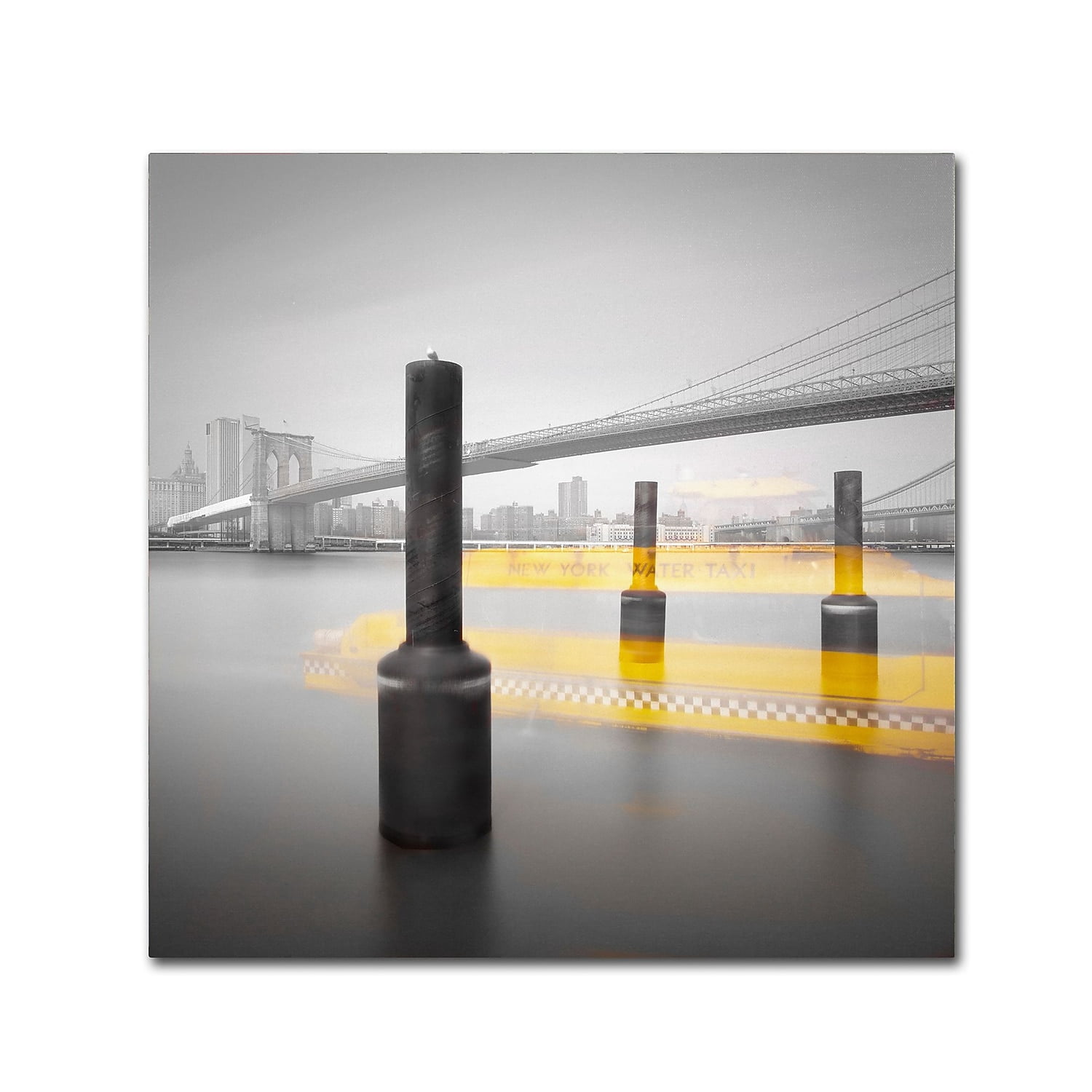 Trademark Fine Art "New York Water Taxi" Canvas Art by Moises Levy