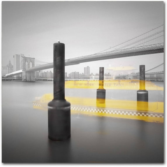 Trademark Fine Art "New York Water Taxi" Canvas Art by Moises Levy