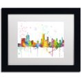 thumbnail image 1 of Trademark Fine Art "Newark New Jersey Skyline Mclr-1" Canvas Art by Marlene Watson, White Matte, Black Frame, 1 of 4
