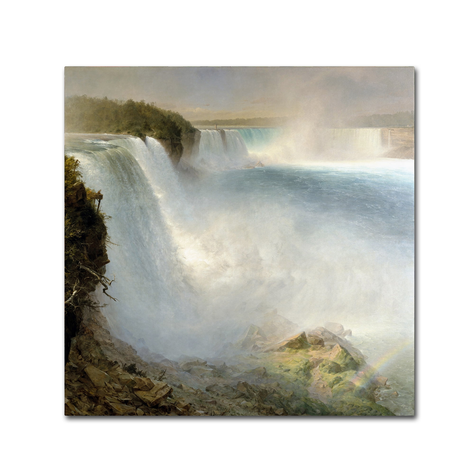 Trademark Fine Art 'Niagra Falls From The American Side' Canvas Art by Church