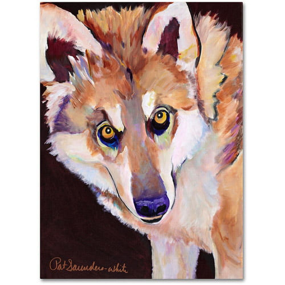 Night Eyes Animal Canvas Art in Blue and Black