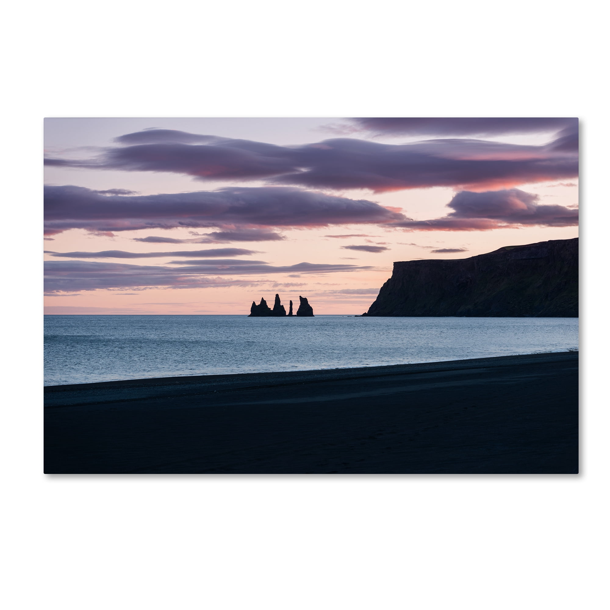 Trademark Fine Art 'Night Falls on Reynisdrangar' Canvas Art by Philippe Sainte-Laudy