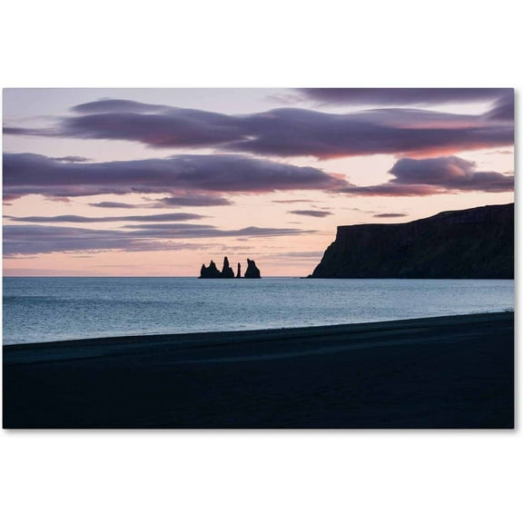 Trademark Fine Art 'Night Falls on Reynisdrangar' Canvas Art by Philippe Sainte-Laudy