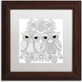 thumbnail image 1 of Trademark Fine Art "Night Owls 5" Canvas Art by Hello Angel, White Matte, Wood Frame, 1 of 4