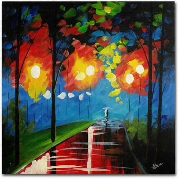 Trademark Fine Art "Night Reflection" Canvas Art by Ricardo Tapia