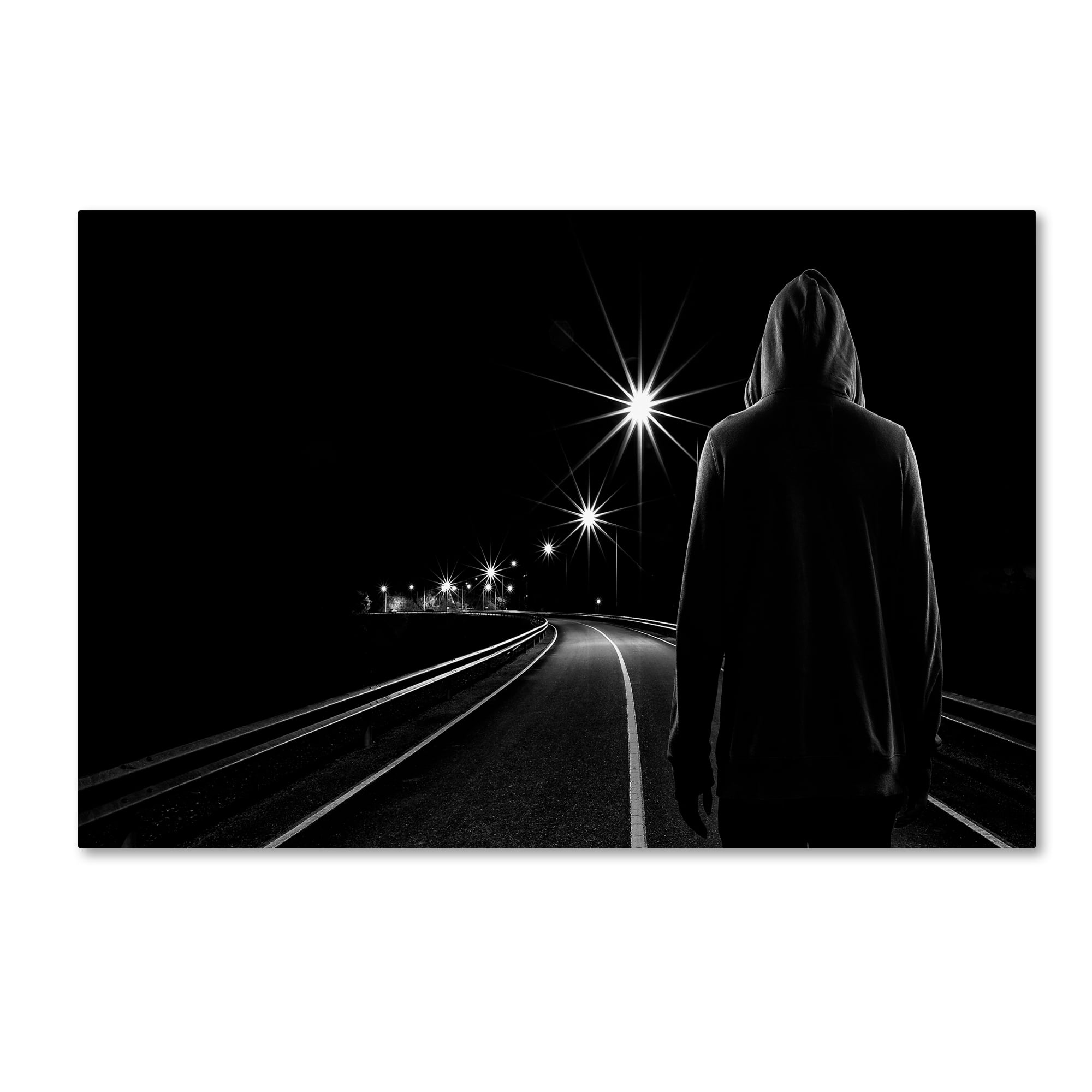 Trademark Fine Art 'Night Road' Canvas Art by Patrick Foto