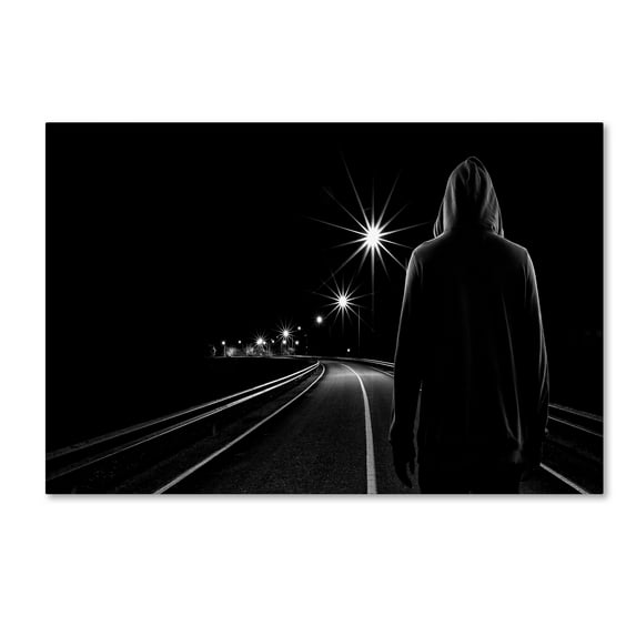 Trademark Fine Art 'Night Road' Canvas Art by Patrick Foto