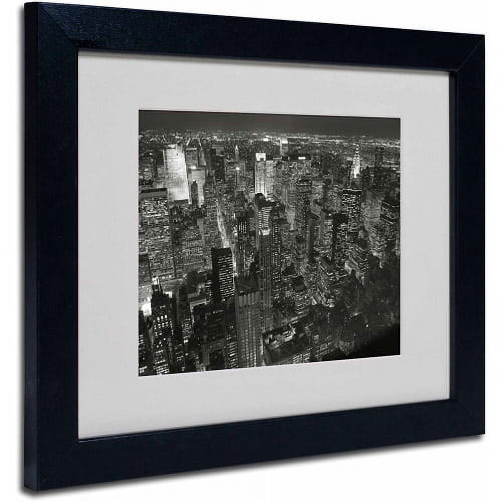 Trademark Fine Art "Night Skyline" Framed Canvas Art by Chris Bliss